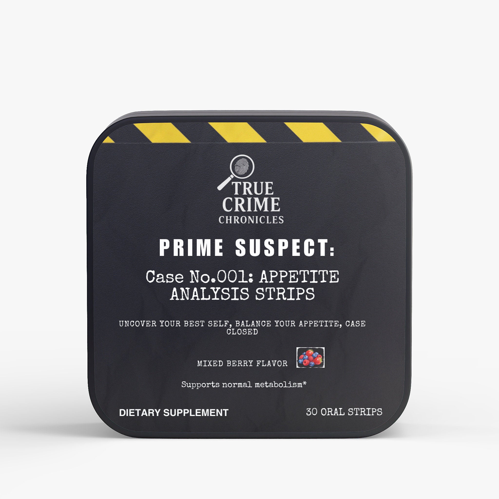 True Crime Chronicles Appetite Analysis Strips tin 30 oral strips mixed berry flavor