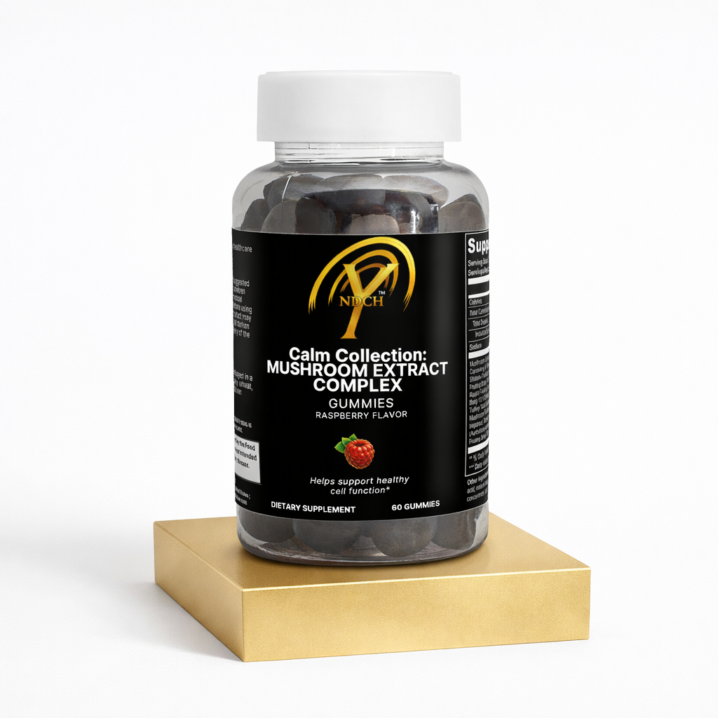 NDCH Mushroom Extract Complex gummies bottle with Lion's Mane Reishi Cordyceps
